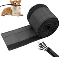 Flauzmann 1/2" - 6.6FT Chew Proof Cat Cord Protector（Hook & Loop Split Sleeve for Pets - Cat/Dog Proof Cable Management Sleeve for Office USB Computer Audio Cables, Flexible Wire Cover - Black