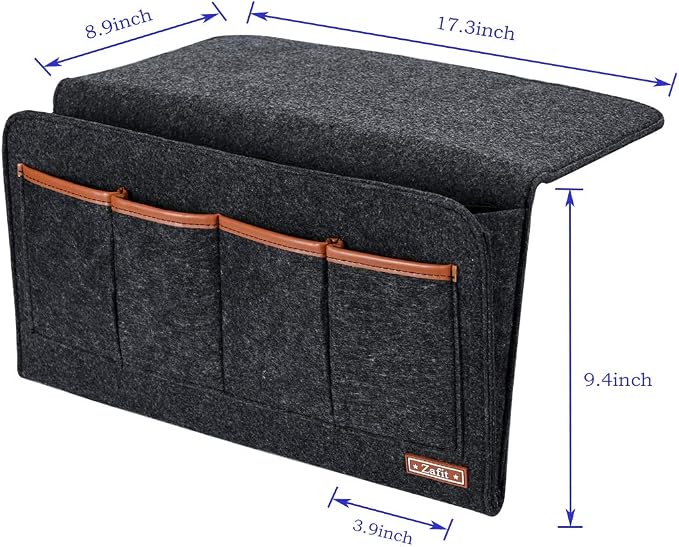 Zafit Bedside Caddy, 7 Pockets Large Size Bedside Organizer Caddy - Image 4