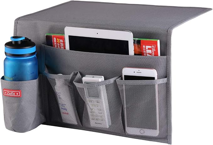 Zafit 5 Pockets Bedside Caddy, Bedside Storage Organizer by ZAFIT