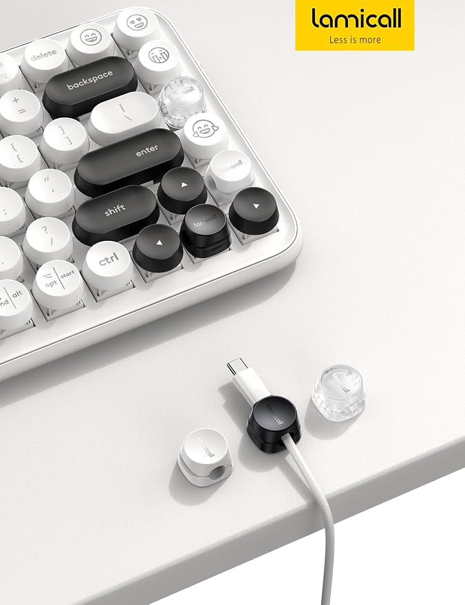 Lamicall 8 Pack Cord Organizer, Cable Management Clips | Spring-Powered Cord - Image 7