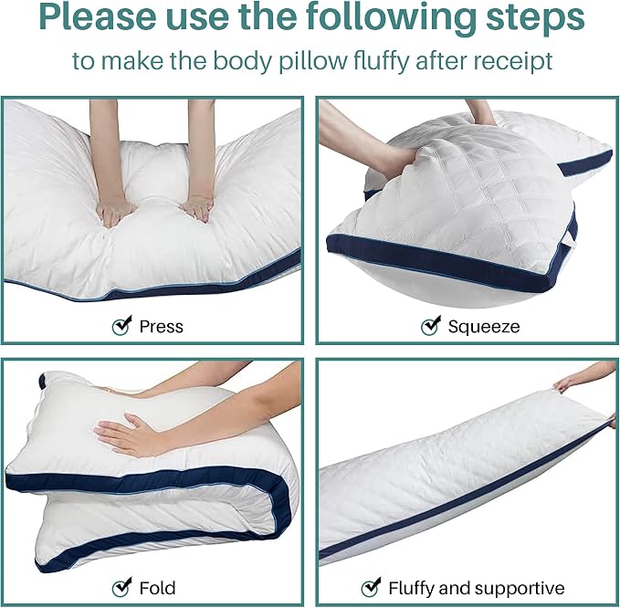 Oubonun Premium Adjustable Loft Quilted Body Pillows - Image 9