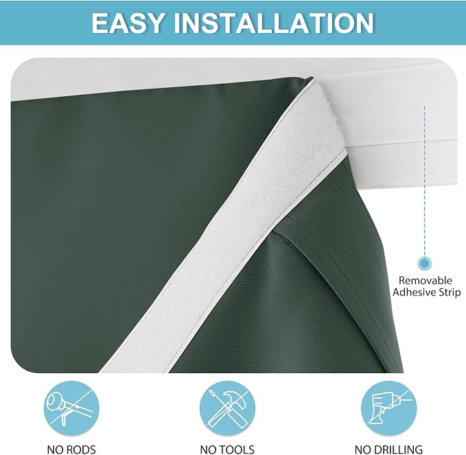 RYB HOME Blackout Door Window Curtains - Image 2