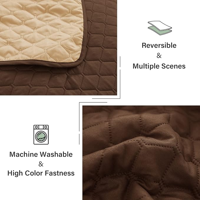 Exclusivo Mezcla Reversible Twin Quilt Bedding Set, Chocolate Brown | - Image 6
