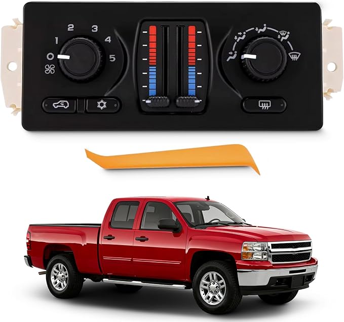 RAGBUSCLE Climate Control Panel, 599-210XD, 10370033, 10370034, 10395426, HVAC Control Module, Climate Control Module, Compatible with Chevrolet Silverado 1500 2003-2006, 1 pc 24 and 7 pins