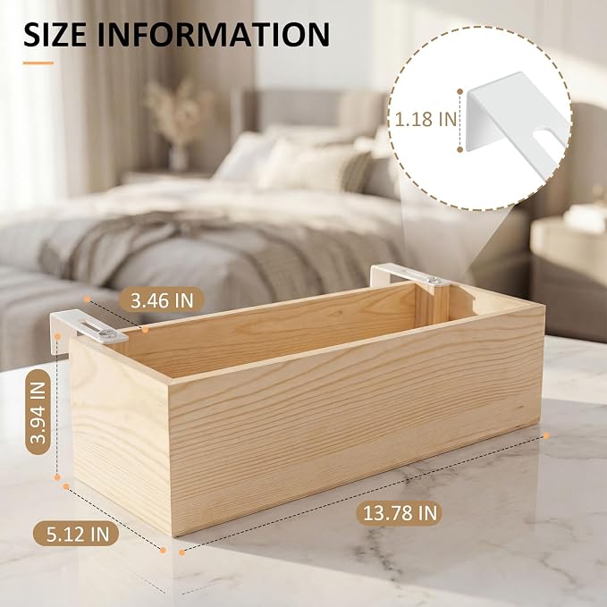 Bamboo Dorm Bedside Caddy Shelf - Image 2