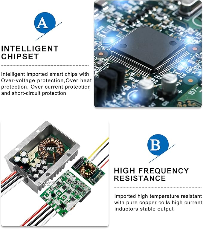 DC DC 12V to 13.8V 25A Step-up Module,Boost Converter 9V-13V to 13.8V Voltage Regulator,Waterproof Power Adapt 345W 13.8V Volt Transformer Module (12V to 13.8V 25A)