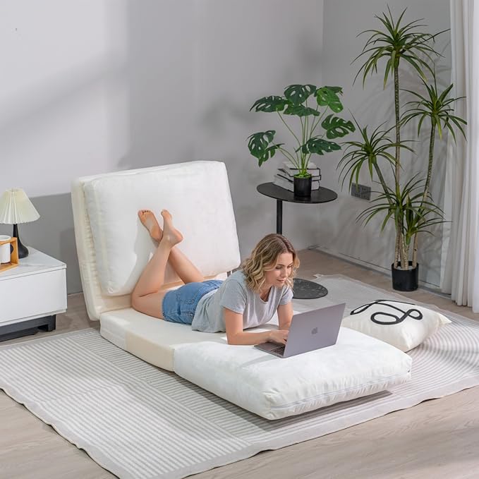 Cvortll 4-in-1 Folding Sofa Bed, Memory Foam Bean Bag Chair, Large Convertible - Image 3