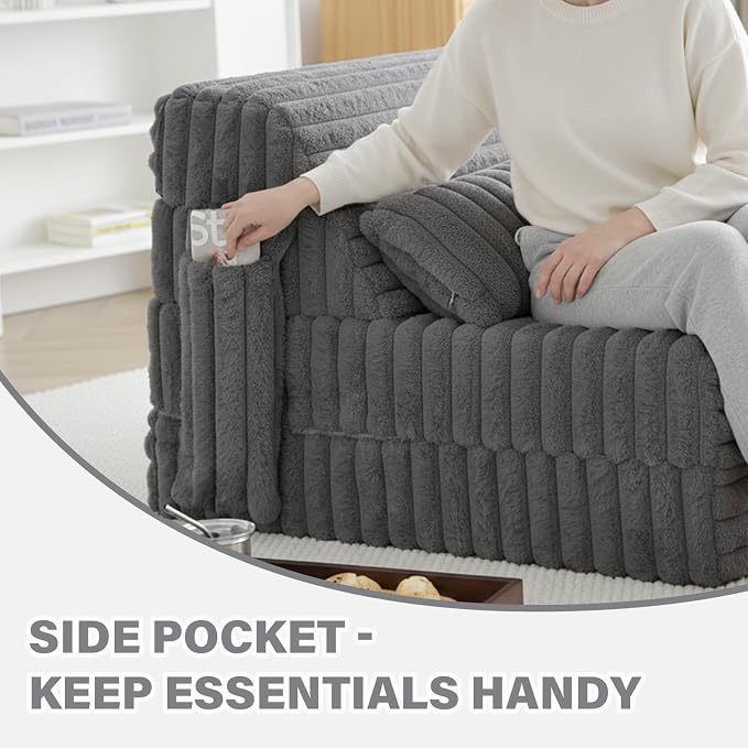 Folding Sofa Bed Convertible Sleeper Chair Mattress - Image 3