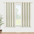 KOUFALL Cream Black Out Curtains 60x54 Inch Long by KOUFALL