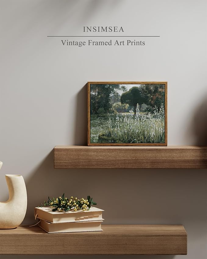 InSimSea Framed Canvas Wall Art, Bathroom Pictures Wall Decor, Spring Landscape - Image 4