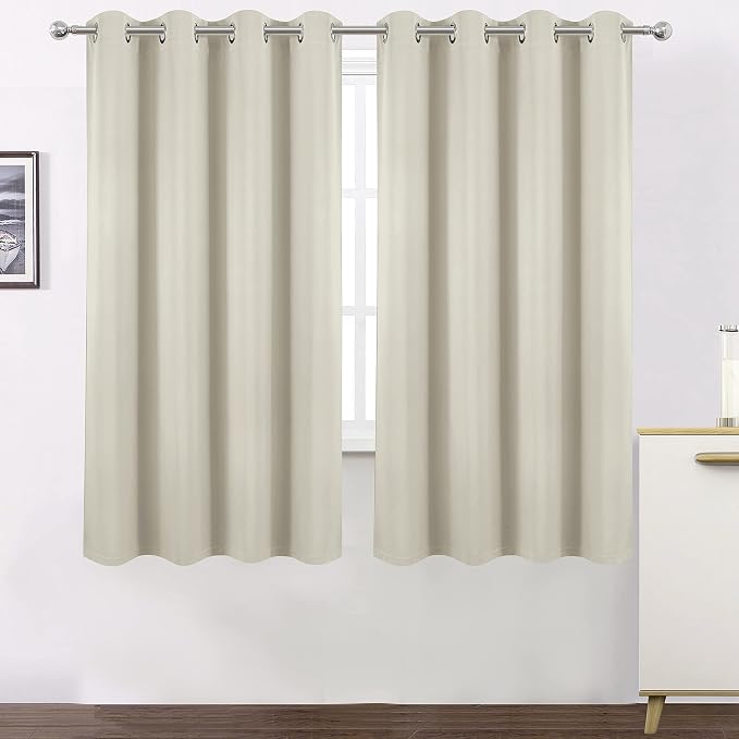 Total Blackout Light Beige Curtains - Image 2
