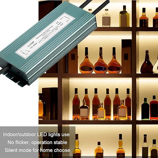 LLTOP LED Driver 400 Watts 110V/120V AC to 12V DC 33.3A Power Supply Waterproof Low Voltage Transformer Converter for Indoor Outdoor LED Lights