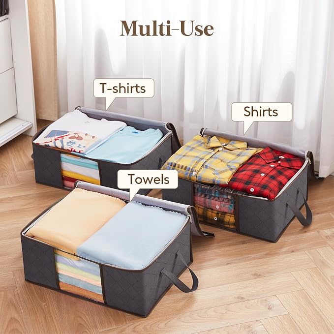 Lifewit 3 Pack 35L Clothes Storage Bins - Image 6
