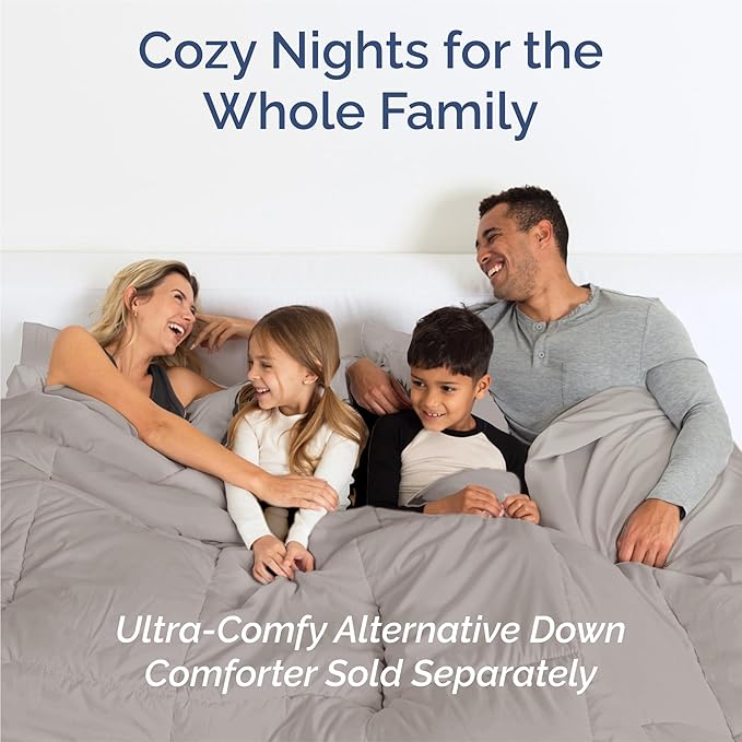 King 6 Piece Sheet Set - Cooling, Comfy & Breathable - Hotel Luxury Bedding, Includes Fitted Sheet for Women, Men, Kids & Teens - 1 Flat, 1 Fitted Sheet, 4 Pillowcases with Deep Pockets - Light Grey