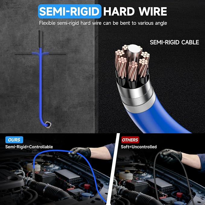 Oiiwak Endoscope Camera with Light, 5.5 mm Borescope, 4.3" IPS Screen HD Digital Snake Inspection Camera, IP67 Waterproof for Drain, Plumbing, Wall, Automotive- 3.5 m/11.5 ft