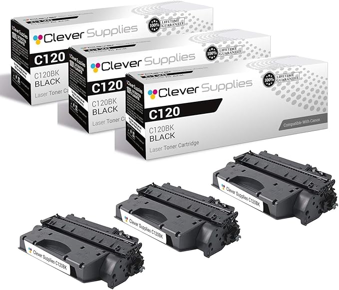 CS Compatible Toner Cartridge Replacement for Canon C120 1382A005AA Black Canon ImageClass D1120 D1150 D1170 D1180 D1320 D1350 D1370 D1520 D1550 3 Pack