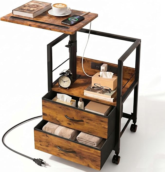 Faesun Swivel Lift Top Nightstand by Faesun