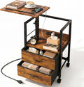 Faesun Swivel Lift Top Nightstand by Faesun