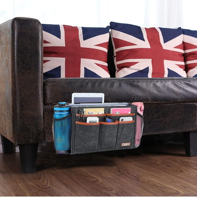 Zafit Bedside Caddy, Large Size Bedside Storage Organizer Bedside Organizer - Image 7