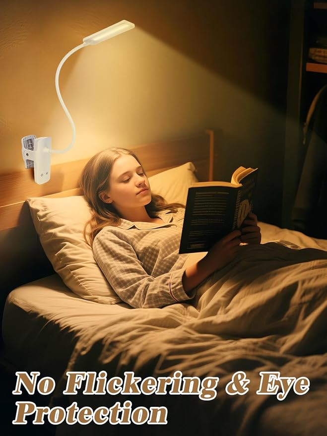 Eye Caring Clip on LED Bed Light 5 Color 5 Brightness Rechargeable Wireless | - Image 4