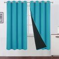 100% Blackout Curtains 52 x 72 Inch/Teal Curtains 2 Panels by Lemomo