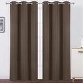 Chocolate Thermal Blackout Curtains/42 x 84 Inch/Set of 2 Panels Room Darkening by Lemomo
