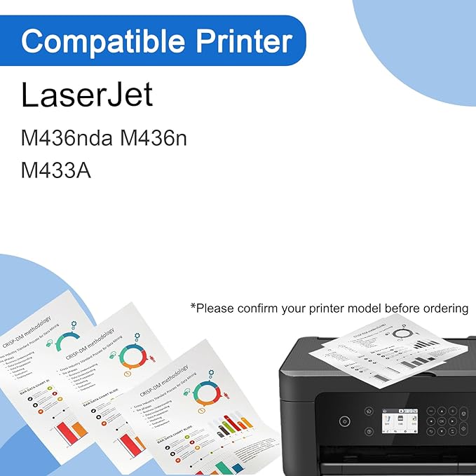 RIOMAN 56A CF256A Black Toner Cartridges High Yield 56A CF256A Toner Cartridge（with Chip） Compatible Replacement for HP MFP M436nda M436n M433A Printer
