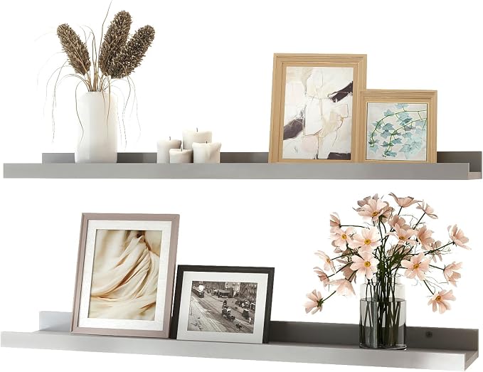 Grey Floating Shelves for Wall Decor, 32 in Shelf by Unknown