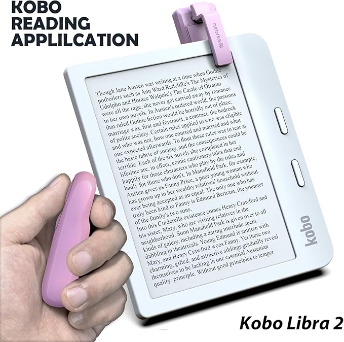 SK SYUKUYU RF Remote Control Page Turner for Kindle Reading Ipad Surface Comics, iPhone Android Tablets Reading Novels Taking Photos(Pink)