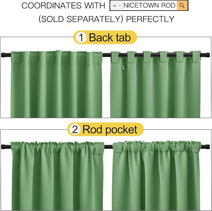 NICETOWN Bedroom Blackout Curtain Panels - Image 3