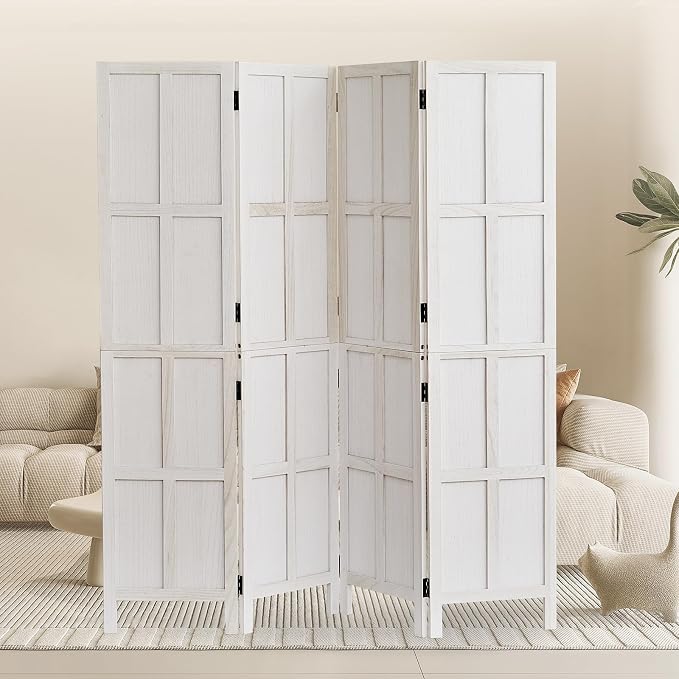 4 Panel Room Divider, 2-in-1 Detachable Privacy Screen, Folding Privacy Screen - Image 7