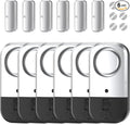 ANKOSHUN Door Window Alarm Sensors - Door Alarms for Kids Safety, Door Alarms for Home Security, for Home, Office, Store, Garage, Dorm Room, Apartment, RV, Silver Gray, 6 Pack