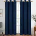 Diraysid Navy Blue Grommet Blackout Curtains by Diraysid%2C+refresh+your+life