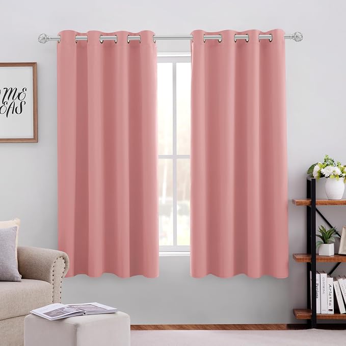 HOMEIDEAS Coral Blackout Curtains by HOMEIDEAS