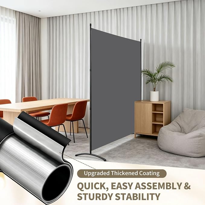 Extra-Wide Single Room Divider, Portable Privacy Screen - Image 3