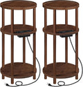 HOOBRO Set of 2 Small Round Side Tables by HOOBRO