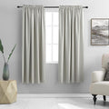 Light Gray Blackout Curtains by DONREN