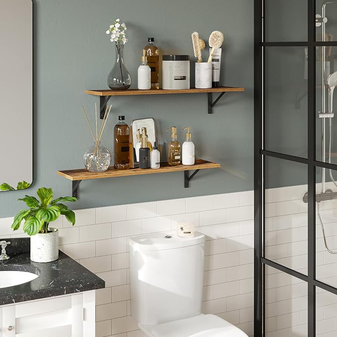 Long Wall Shelves, 31.5" Wall Mounted Shelves - Image 7