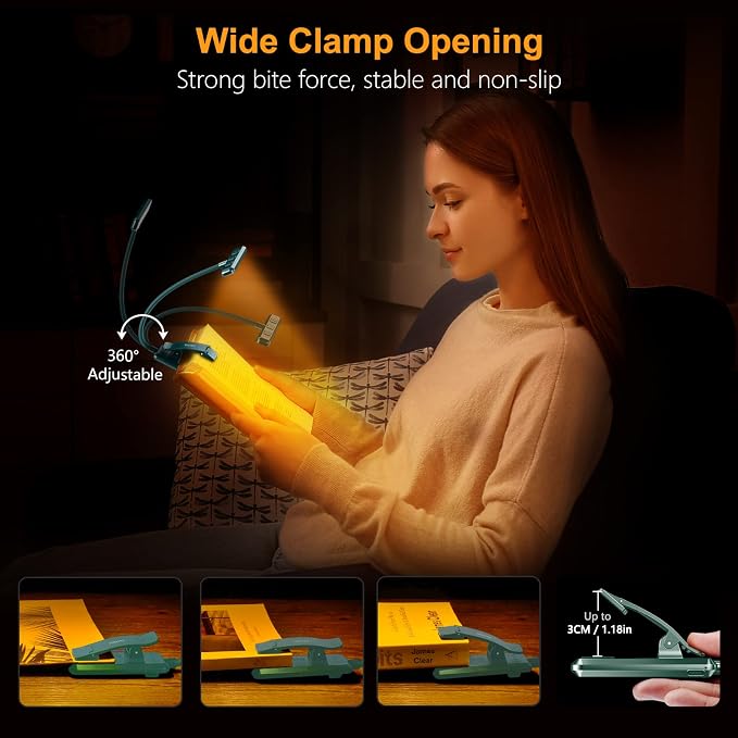 Gritin 19 LED Rechargeable Book Light - Image 6