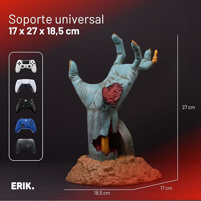 Grupo Erik Gaming Controller Holder One More Life | Controller Holder Figure | Headphone Stand & Controller | Gaming Accessories for Desk | Gamer Gifts | Halloween Decorations