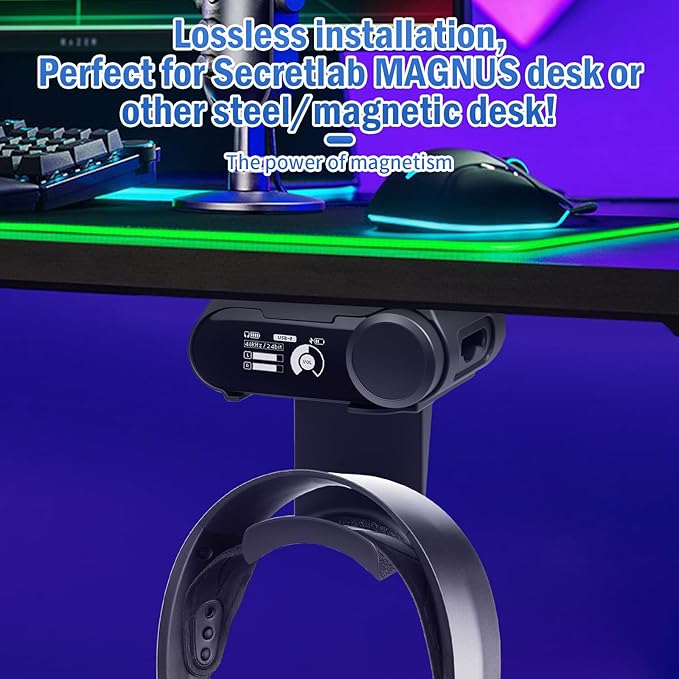 FSNIWEKO Under Desk Headphone Hanger Stand for SteelSeries Arctis Nova Pro Wireless-Arctis Pro Wireless NOVA Magnetic Mount Secretlab Magnus Version,Headphone Holder for Arctis Nova Pro Wireless