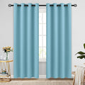 COSVIYA Grommet Room Darkening Sky Blue Curtains 84 inch Long by COSVIYA