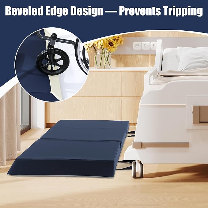 3-Inch Thick Fall Mat for Elderly, Waterproof Tri-Fold Bedside Safety Mat - Image 6