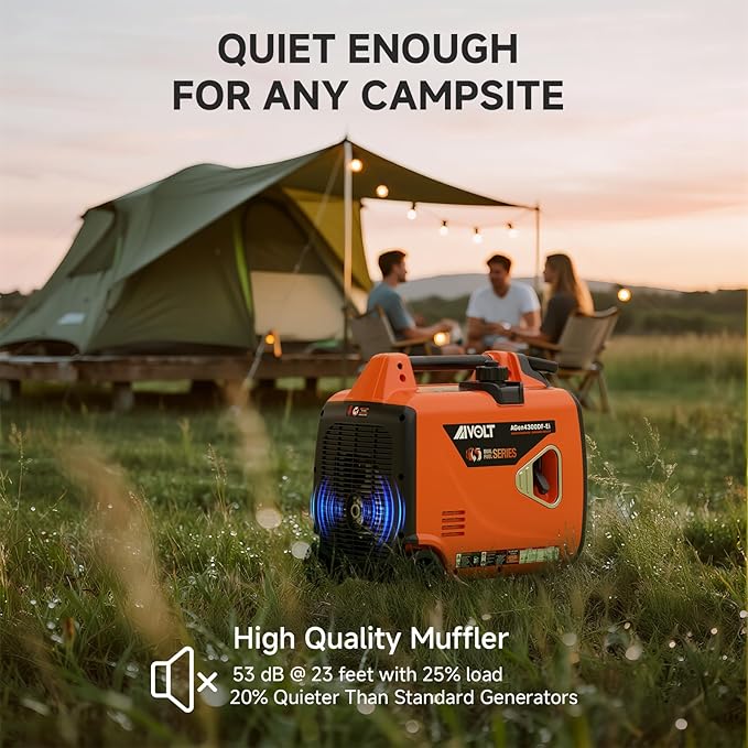 Dual Fuel Inverter Generator 4300W with Wheel Kit, Portable Generator 3-Way Remote/Electric/Recoil Start, Auto-Switch, Ultra-Quiet for RV Camping & Home Backup