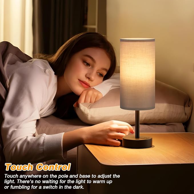 Dicoool Bedside Table Lamp for Bedroom - Image 2