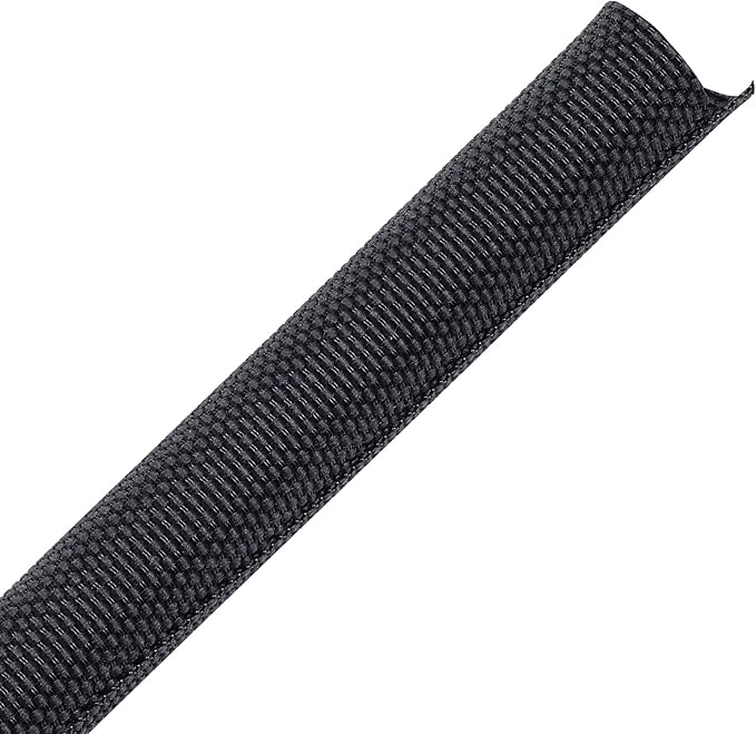 Sonoreboom Braided Wire Loom Black Split Sleeving Mesh Woven for Automotive Wires/Audio Video Cable/Multi-Cable Strings (3/8" - 54 Feet)