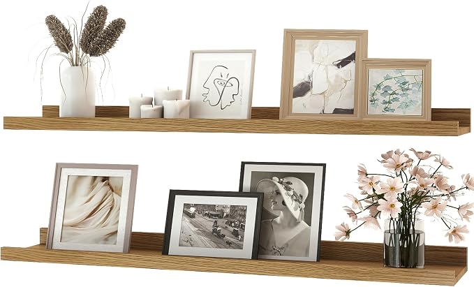 Oak Floating Shelves for Wall Decor, 40 in Shelf by Unknown