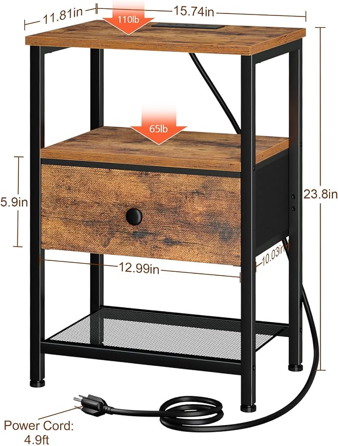 Night Stand, Small Nightstand - Image 6