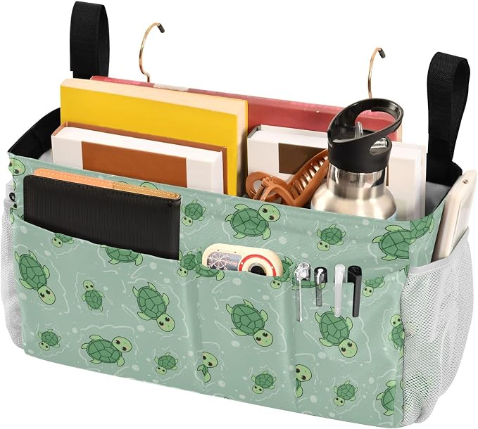 Cute Turtle tag8 Bedside Caddy Storage Bag Bedside Organizer - Image 3