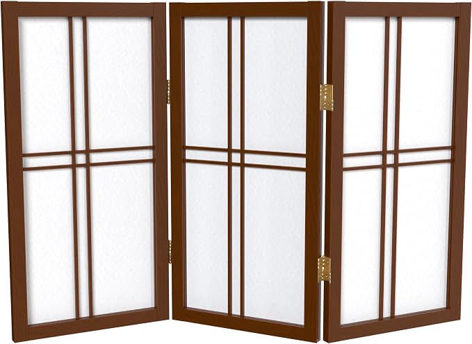 2 ft. Short Desktop Double Cross Shoji Screen by RedLantern